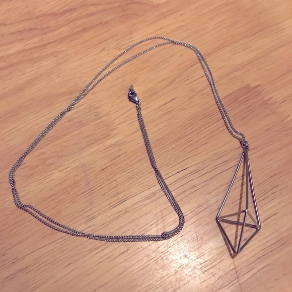 ✨FREE in bundle✨ Silver Pendulum Plumb Geometric Necklace - Picture 2 of 3